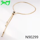 China gold keychain stretch star lariat choker necklace N90299 manufacturer