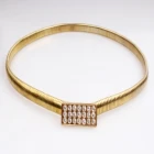 Çin gold metal stretch ladies rhinestone dressy belt BT60011 üretici firma