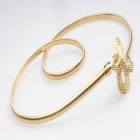 Çin ladies fashion fancy gold metal cloth sash belt BT60025 üretici firma