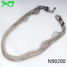 China long layers chain necklace turkish silver jewelry N90200 manufacturer