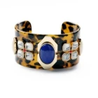 China marijuana leaf leopard print acrylic cuff bracelet STB003 manufacturer