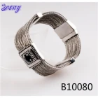 China men and women silver flower chain magnet bracelet B10080 manufacturer