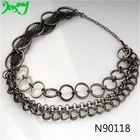 China men covering chunky chain gold statement necklace N90118 manufacturer