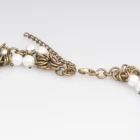 Çin multilayer latest design pearl gold statement necklace N90029 üretici firma