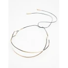 China multi-ues leather choker simple gold back body chain necklace manufacturer