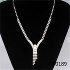 China natural pearl tassel crystal wedding necklace N90189 manufacturer