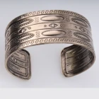 Çin patriotic identification plain metal cuff bracelet B10121 üretici firma