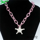 China resin chain jewelry star of david pendant necklace N90172 manufacturer