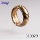 China saudi gold jewelry elastic wide metal bangle bracelet B10029 manufacturer