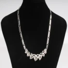 الصين silver broken heart rhinestone choker necklace N90469 الصانع