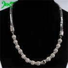 China single strand metal shamballa african beads necklace N90364 manufacturer