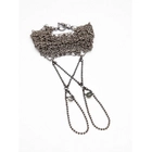 China stainless steel crystal water drop woven ring chain bracelet manufacturer