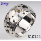 China thick turkish silver chrome hearts bangle bracelet B10124 manufacturer