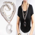 Çin vintage boutique evil eye chains pendant necklace N90068 üretici firma