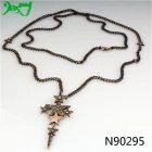 China vintage boutique star sword crystal pendant necklace N90295 manufacturer