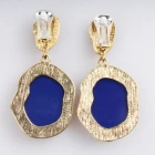 الصين wholesale animal shaped colorful gemstone clip on earrings E30023 الصانع