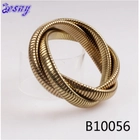 Cina wholesale expandable fashion braided antique gold bangles produttore