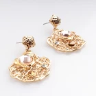 Çin wholesale jhumka gold pave animal diamond earrings E30065 üretici firma