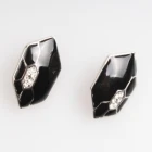 Çin wholesale tortoise shell gemstone designs clip on earrings E30029 üretici firma