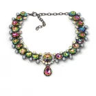 China 2018 New European and American style multi-colored wedding party gift drop necklace for women Hersteller