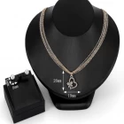Cina 2018 fashion jewelry,gold plated earring and long chains necklace pearls necklace sets jewelry supplier produttore