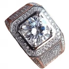 porcelana Atmospheric alloy diamond-studded silver ring fabricante