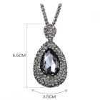 China Cheap Price Zinc Alloy Sweater Chain Necklace with Artificial Crystal Pendant manufacturer