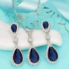 China China Supplier 925 silver zirconia wedding jewelry set for women manufacturer