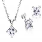 China China wholesale earrings necklace jewelry women 925 sterling silver jewelry set manufacturer