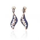 China Dubai fashion designs new model rose gold plated rhinestone alloy earring  for the girls made in China manufacturer