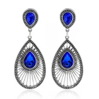 China Europe and America water drops retro hollow personality jeweled wild earrings manufacturer