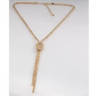 China Fashion Gold Plated Corn Kette Halskette mit Metall Kette Großhandel Halskette Hersteller