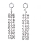 China Fashion Jewelry Alloy Silver Plated Long Drop Earring Women Accessories 2018 wholesale Hot selling items manufacturer