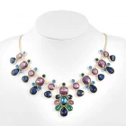 China Modeschmuck Großhandel Blau Rot Schmuck Multicolor Aussage Halskette Hersteller