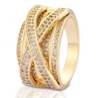 الصين Fashion Latest Designs Gold Plated CZ Wedding Rings for Women & Men's New Model Promise Jewelry الصانع