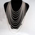 China Fashion Necklace Women  Sliver Color Mutli Long Pendant Necklace For Women Statement Jewelry Hersteller