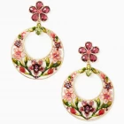 China Mode kostüm tropf farbe öl schmuck schöne blume ohrringe großhandel hersteller in Shenzhen China Hersteller