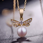 China Fashion design 925 Sterling Silver pendant necklace pearl jewelry wholesale in China manufacturer