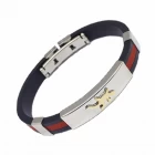 China Fashion new style mens bracelet 316L Stainless Steel bracelets bangles with gecko, silicone bracelets Stainless Steel jewelry manufacturer