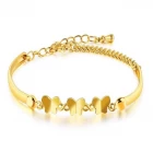 porcelana Fashionable  Jewelry Copper 18k Gold Color Plain Bracelet Manufacturer China fabricante