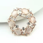 China Gold-plated Flower Cheap Wholesale Crystal Rhinestone Opal Bulk Brooch Jewelry Innovations Jewelry Gift manufacturer