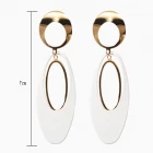 China High Quality Gold Plating Zinc Alloy Elliptic Earrings for Woman manufacturer