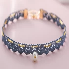 China High Quality Manufacturer Zinc Alloy Lace Necklace with Artificial pearls pendant Hersteller