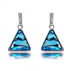 China Jewelry wholesale manufacturers wholesale hot sale geometric style multi-glossy Austrian crystal triangle earrings manufacturer