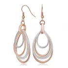 porcelana Kemstone Elegant Rose Gold/Silver Two Tone Multilayer Dangle Earrings Accessory for Woman fabricante