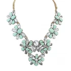 China Large acrylic bead necklace clear fashion crystal necklace mint vogue accessories young lady necklaces manufacturer
