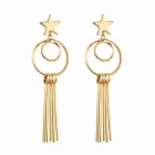 China Low MOQ Fashion Alloy Long Tassel Drop Earrings Wholesale manufacturer
