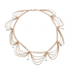 الصين Multilayer Drop Sapphire Waist Chain Body Chain Fashionable Body Jewelry Wholesale الصانع