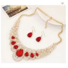 China Necklaces Designs 2018 Rhinestone Flower Shape Choker Statement Necklace with Multi Color for Girls Hersteller