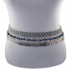 China New Fashion Belly Chain Coin Tassel Silver Plated Waist Dance Body Chain Jewelry manufacturer